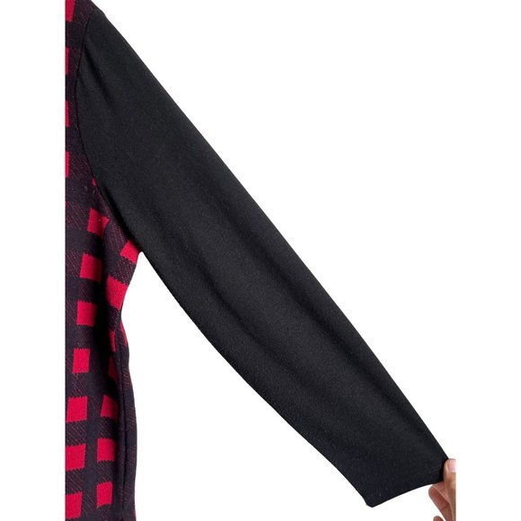 Talbots Red and Black Cowl Neck Sweater - Picture 4 of 6